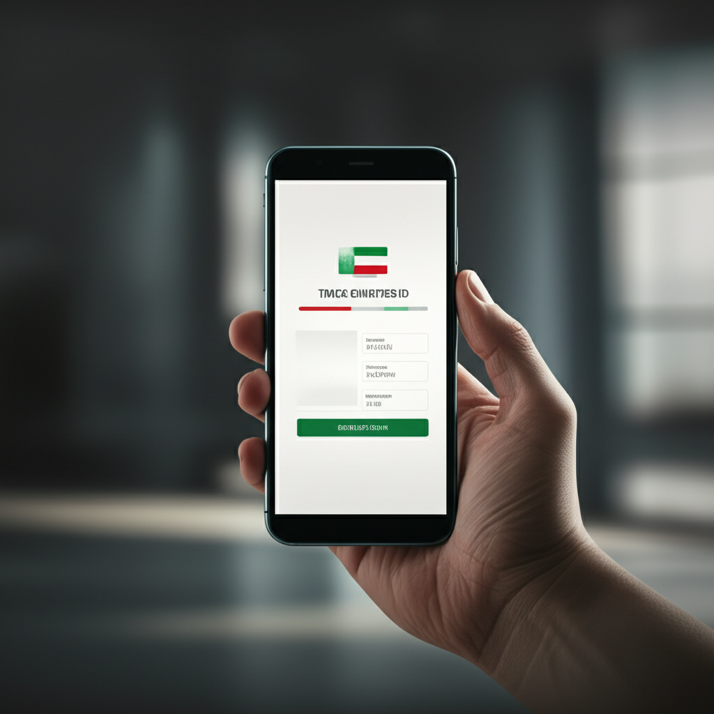Create a high-quality, realistic image illustrating Track Emirates ID: Effortless Guide. Focus on vi