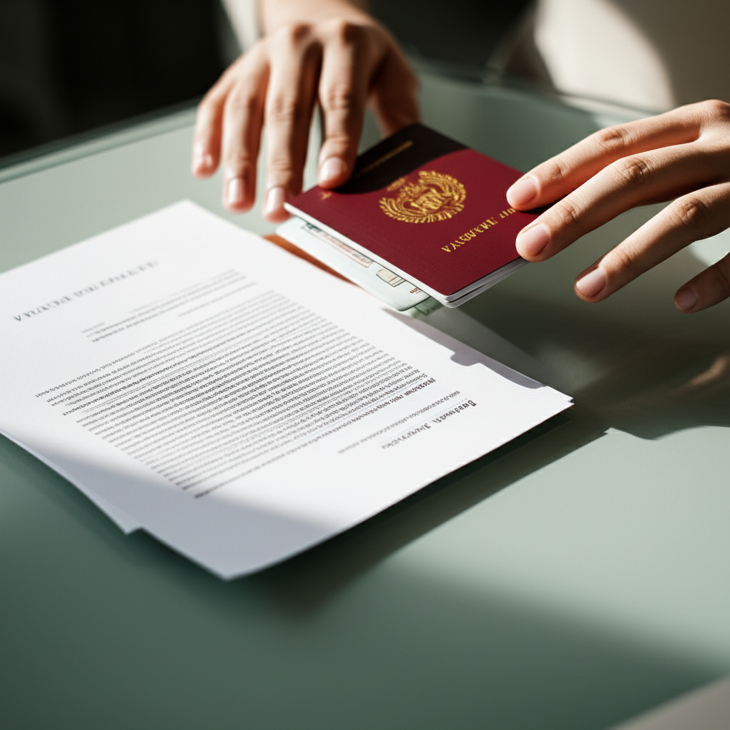 Create a high-quality, realistic image illustrating Must-Have UAE Amnesty: Easy Application Guide. F