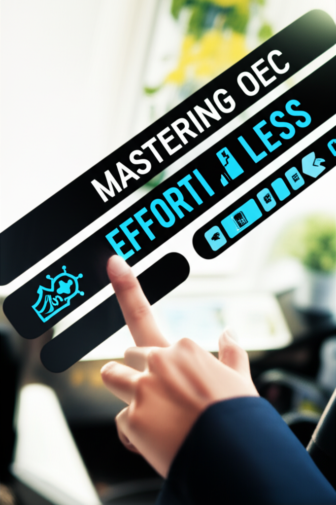 Create a high-quality, realistic image illustrating Mastering oec: Your Effortless Guide. Focus on v