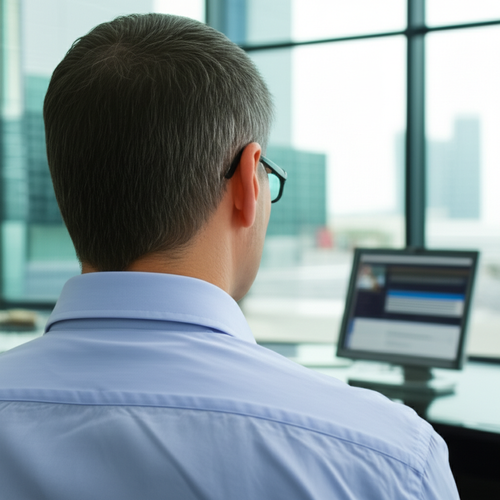 Create a high-quality, realistic image illustrating How to Check Absconding Case in UAE: Essential G