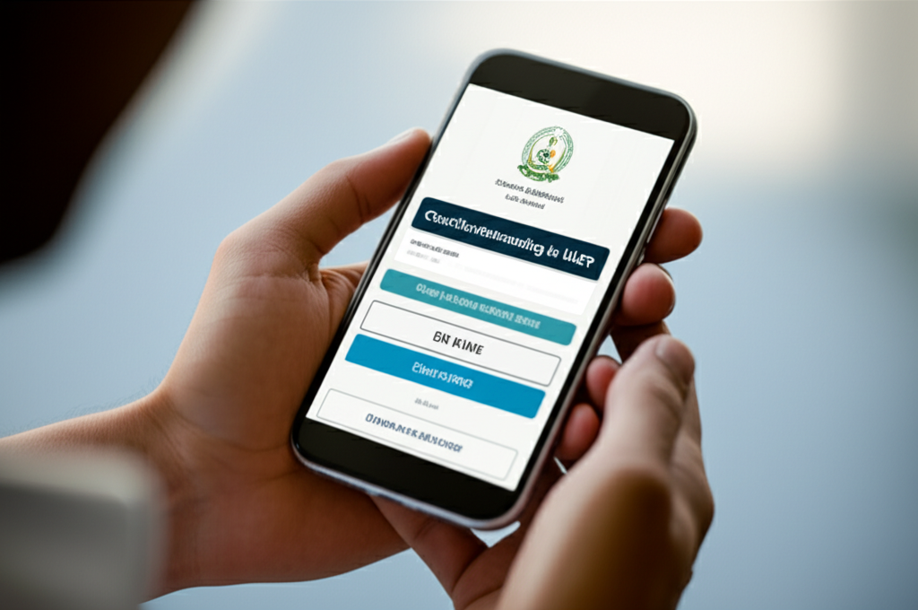 Create a high-quality, realistic image illustrating How to Check Absconding Case in UAE: Essential G