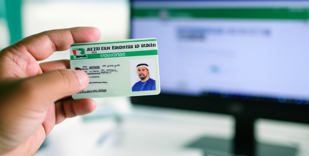 Create a high-quality, realistic image illustrating How to Check New Emirates ID Status: Effortless