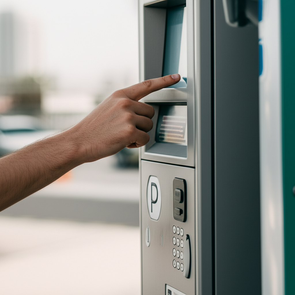 Create a high-quality, realistic image illustrating How To Pay Parking In Abu Dhabi: Effortless Guid