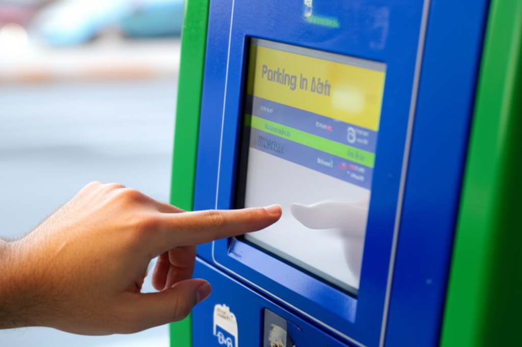 Create a high-quality, realistic image illustrating How To Pay Parking In Abu Dhabi: Effortless Guid
