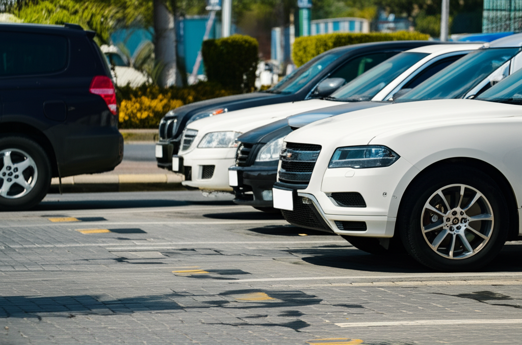Create a high-quality, realistic image illustrating How To Put Parking In Dubai By SMS: Essential Gu
