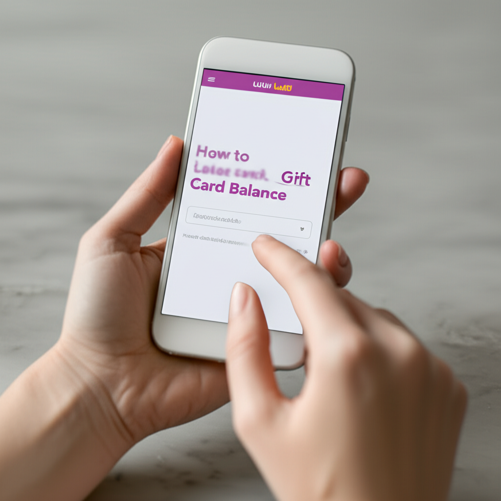 Create a high-quality, realistic image illustrating How to Check Lulu Gift Card Balance: Effortless