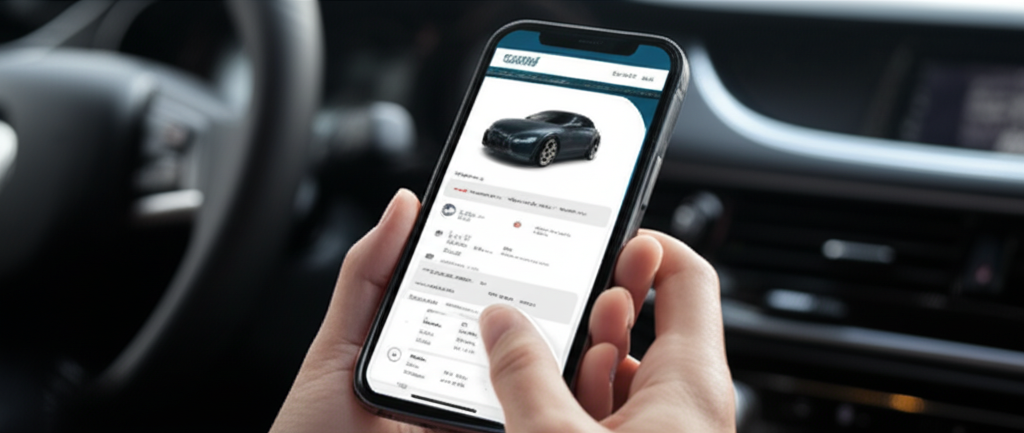 Create a high-quality, realistic image illustrating Crucial: Check Car History UAE – Essential Guide