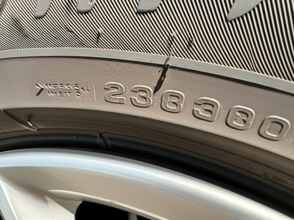 Create a high-quality, realistic image illustrating How to Check Tyre Expiry Date: Essential Guide.