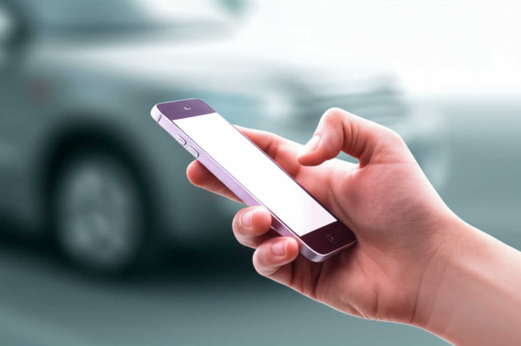 Create a high-quality, realistic image illustrating how to renew car registration dubai: Effortless