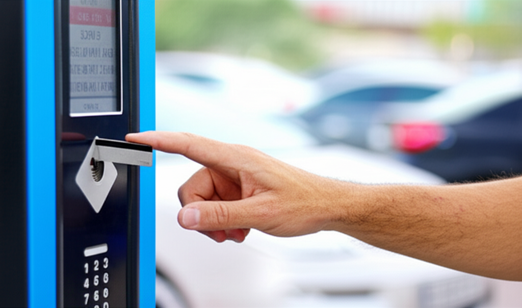 Create a high-quality, realistic image illustrating How to Pay Abu Dhabi Parking: Essential Guide. F