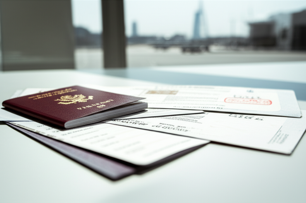 Generate a high-quality, relevant image prompt for an article about: How to Check Visa Status in Dub