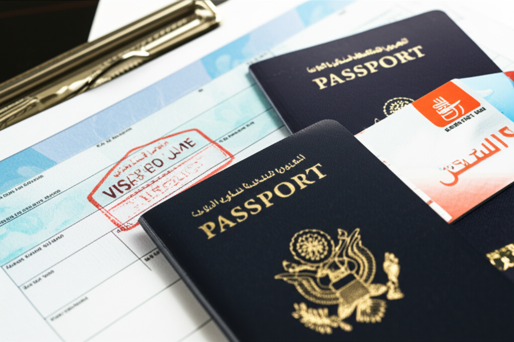 Generate a high-quality, relevant image prompt for an article about: How to Check Visa Status in Dub