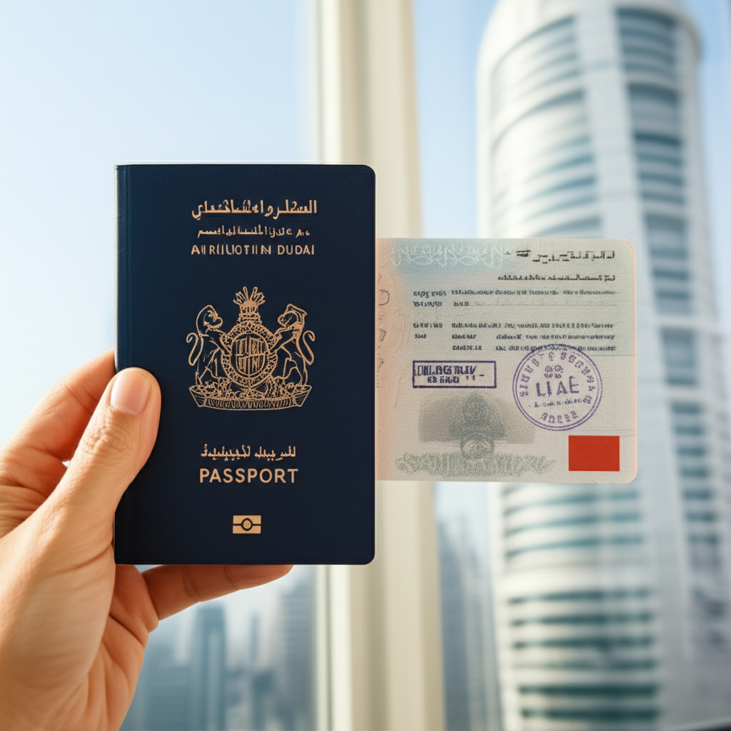 Generate a high-quality, relevant image prompt for an article about: How To Check Visa Status In Dub