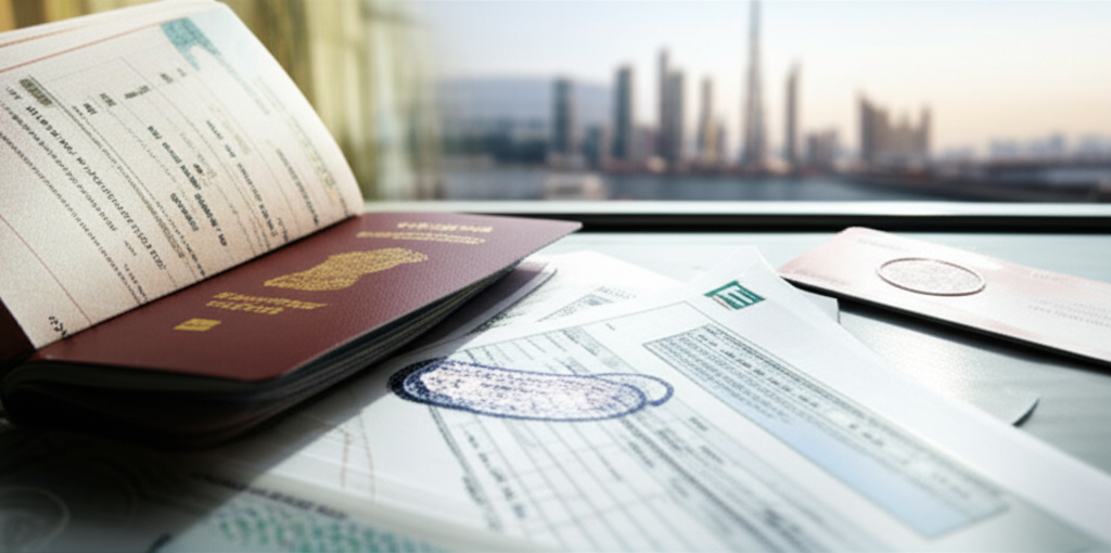 Generate a high-quality, relevant image prompt for an article about: How to Apply for Dubai Tourist