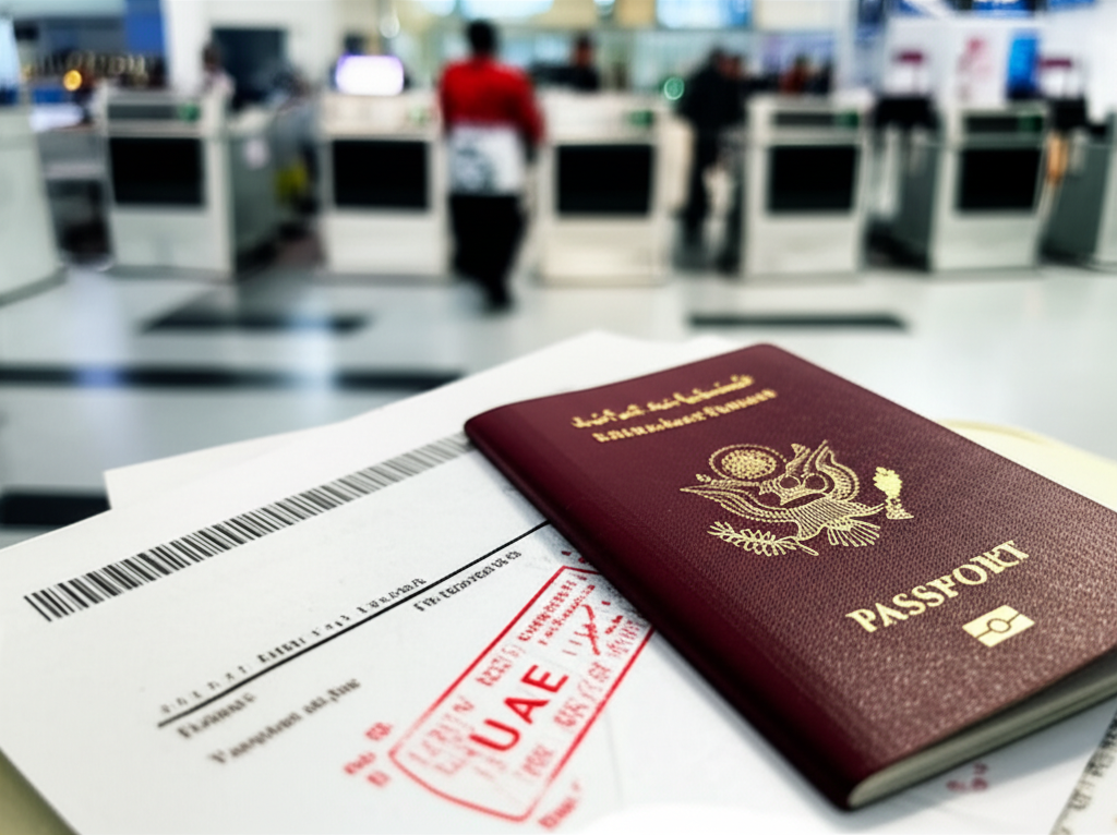 Generate a high-quality, relevant image prompt for an article about: How To Check Dubai Visa Process