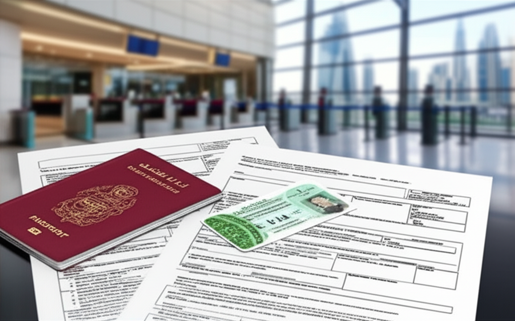 Generate a high-quality, relevant image prompt for an article about: How to Cancel Dubai Residence V