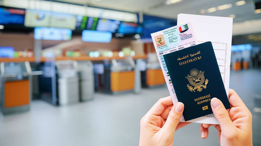 Generate a high-quality, relevant image prompt for an article about: How to Check Ban On Dubai Visa: