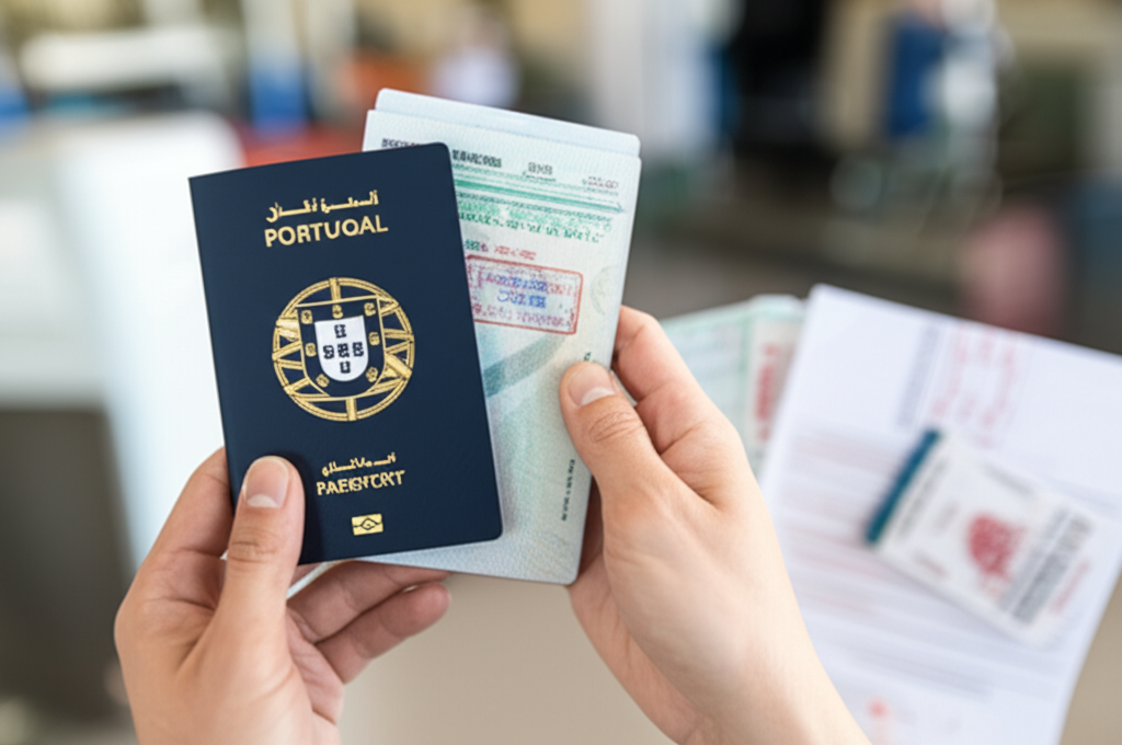 Generate a high-quality, relevant image prompt for an article about: How to Obtain a Portuguese Pass