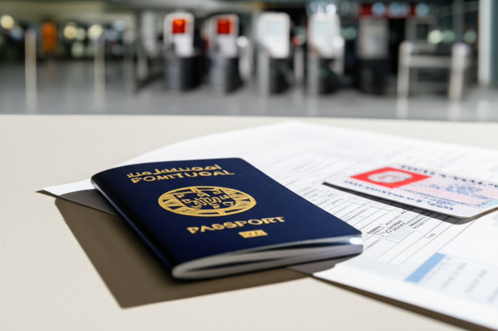 Generate a high-quality, relevant image prompt for an article about: How to Obtain a Portuguese Pass