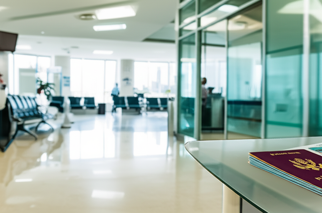Generate a high-quality, relevant image prompt for an article about: Kuwait Hospital Dubai: Your Gui