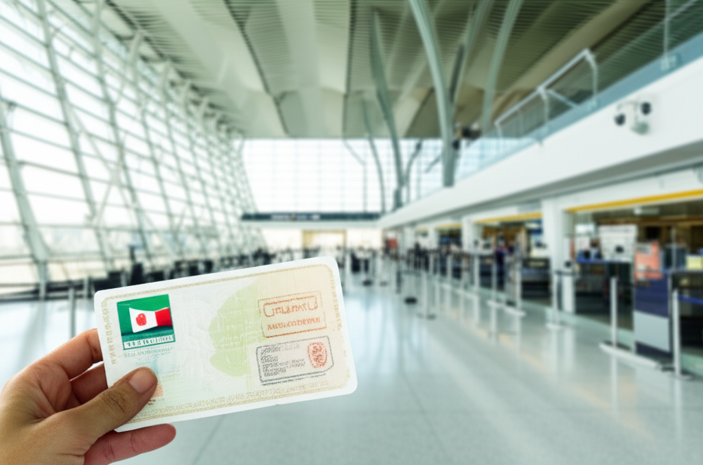 Generate a high-quality, relevant image prompt for an article about: Kuwait Airways Terminal in Duba